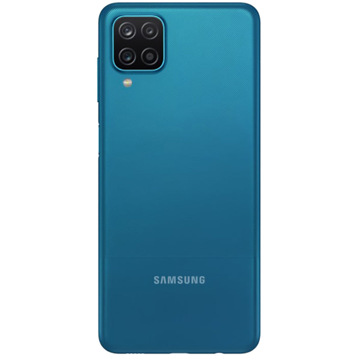 SAMSUNG Galaxy A12 (128 GB, 4 GB) 6.5" GSM desbloqueado EE. UU. + Global 4G VoLTE A125M/DS (Excelente - Reacondicionado, Azul)