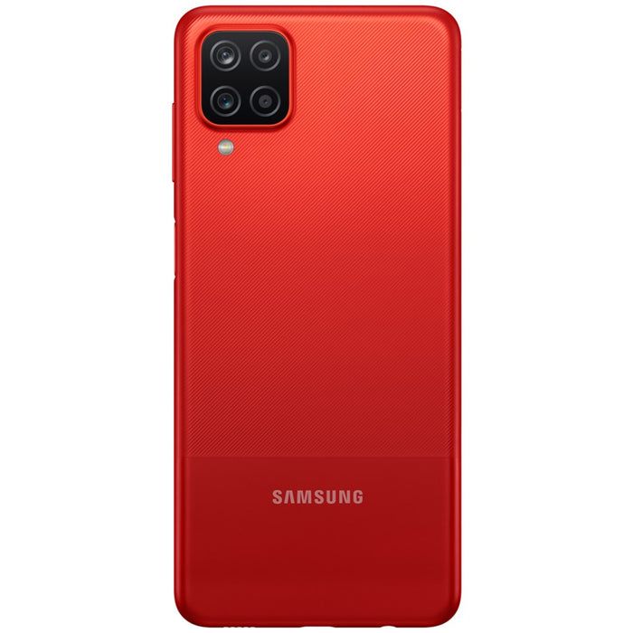 SAMSUNG Galaxy A12 (128 GB, 4 GB) 6.5" GSM desbloqueado EE. UU. + Global 4G VoLTE A125M/DS (Excelente - Reacondicionado, Rojo)