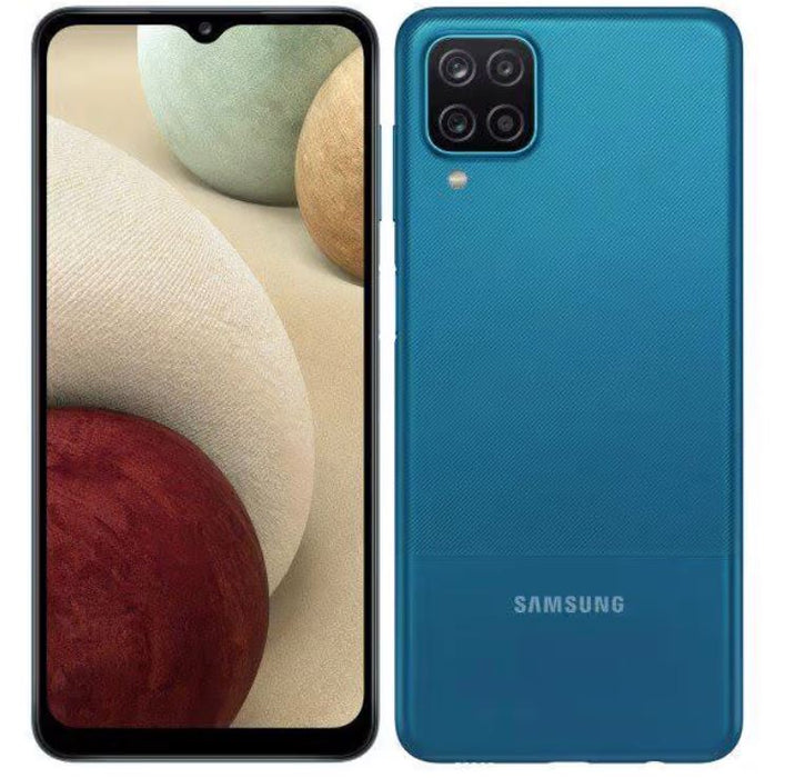 SAMSUNG Galaxy A12 (32 GB, 3 GB) 6.5" AT&amp;T, Cricket, 4G VoLTE A125U (azul) (buen estado, reacondicionado, azul)