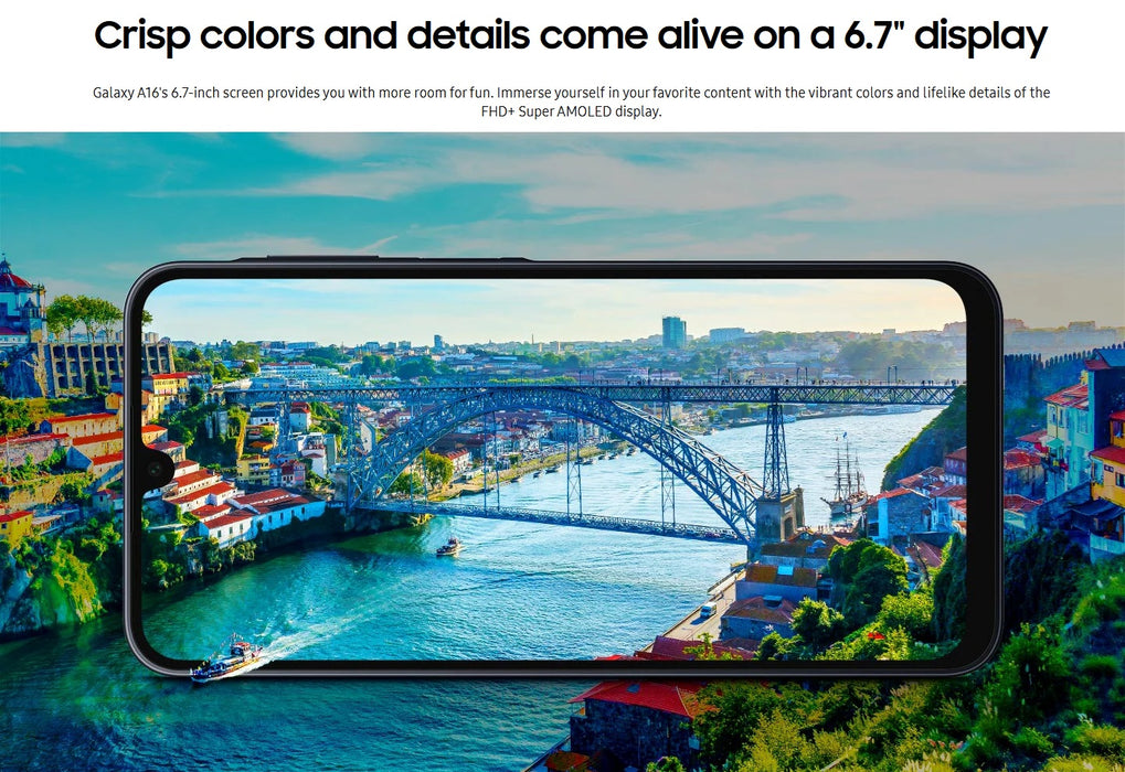 Samsung Galaxy A16 4G LTE (128GB, 4GB) 6.7" Factory Unlocked GSM (Renewed) (Renewed | Like New, Black)