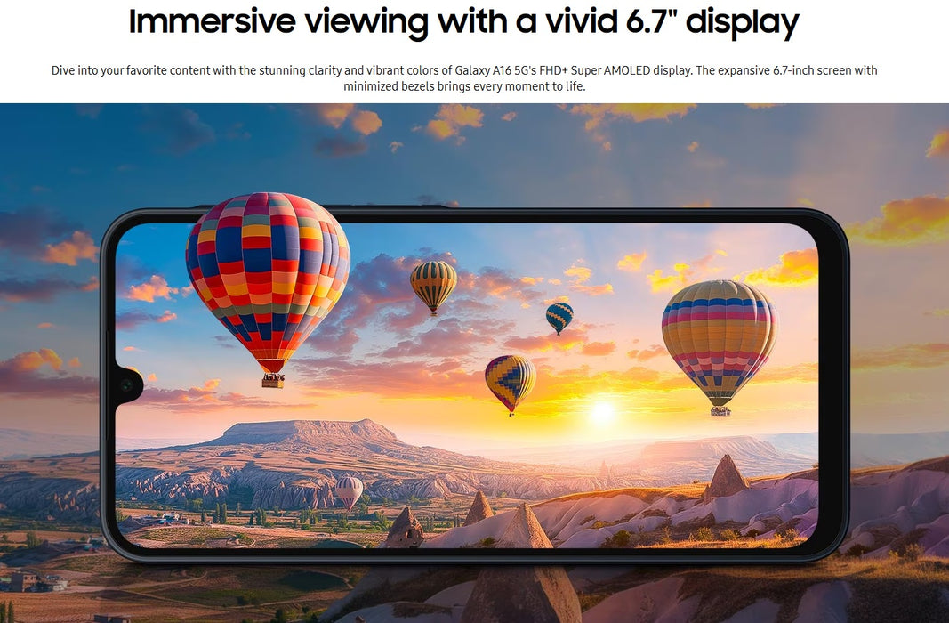 Samsung Galaxy A16 5G (128GB, 4GB) 6.7" AT&T Only 5G A166U (Renewed | Like New, Blue Black)