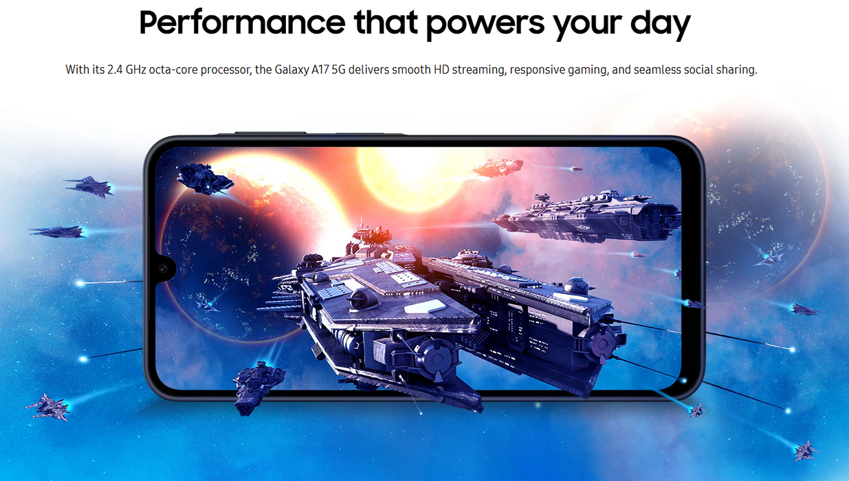 Samsung Galaxy A17 5G (128GB, 6GB) 6.7" Factory Unlocked GSM 5G/4G LTE A176B/DS (Renewed) (Renewed | Like New, Blue)