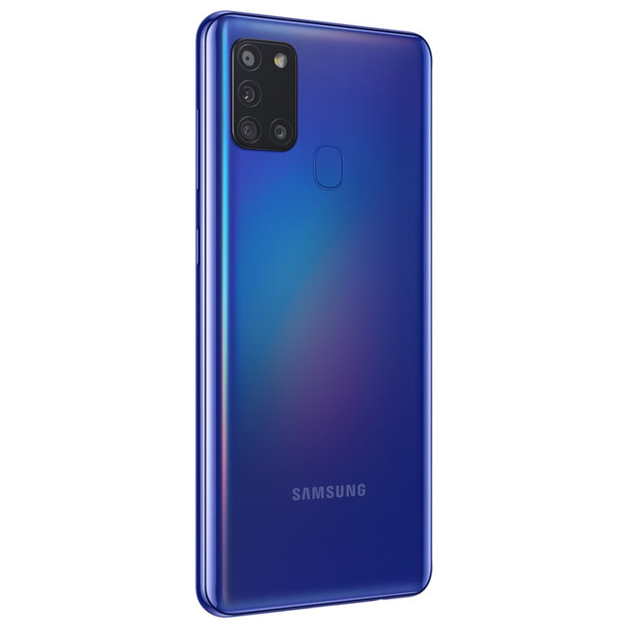 Samsung Galaxy A21S (128 GB, 4 GB) 6.5" GSM desbloqueado EE. UU. + Global 4G LTE A217M/DS (Excelente - Reacondicionado, Azul)