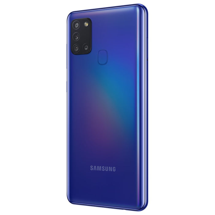 Samsung Galaxy A21S (128 GB, 4 GB) 6.5" GSM desbloqueado EE. UU. + Global 4G LTE A217M/DS (Excelente - Reacondicionado, Azul)