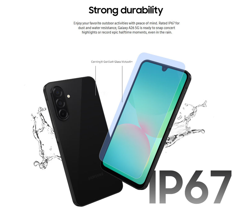 SAMSUNG Galaxy A26 5G 2025 (128GB) 6.7" Fully Unlocked US & Global A266U (Renewed | Like New, Black)