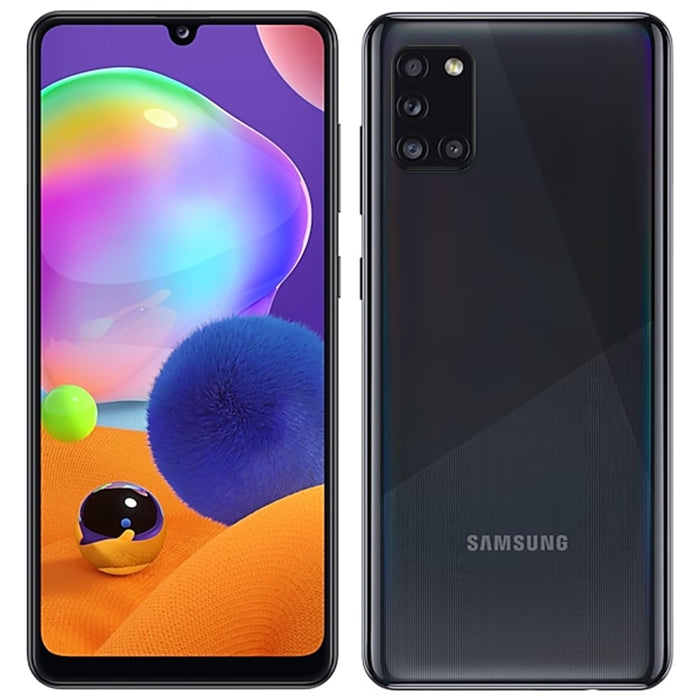 SAMSUNG Galaxy A31 (128 GB, 4 GB) 6.4" Dual SIM GSM Desbloqueado GLOBAL 4G LTE A315G/DS (Excelente - Reacondicionado, Prism Crush Black)