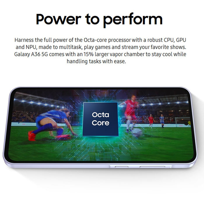 Samsung Galaxy A36 5G (256GB, 8GB) 6.7" GSM Unlocked, Global 5G/4G LTE A366E/DS (Renewed | Like New, Awesome White)