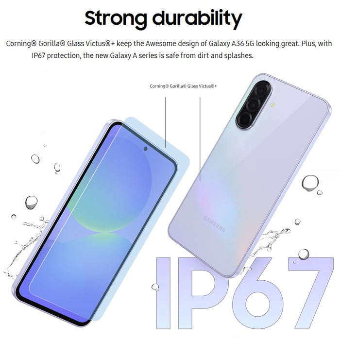 Samsung Galaxy A36 5G (128GB, 8GB) 6.7" GSM Unlocked, Global 5G/4G LTE A366E/DS