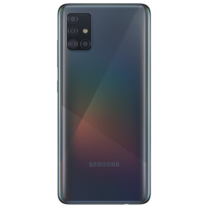 SAMSUNG Galaxy A51 (128 GB, 6 GB) 6.5" Dual SIM GSM desbloqueado (EE. UU. + Global) 4G LTE (Excelente - Reacondicionado, Prism Crush Black)