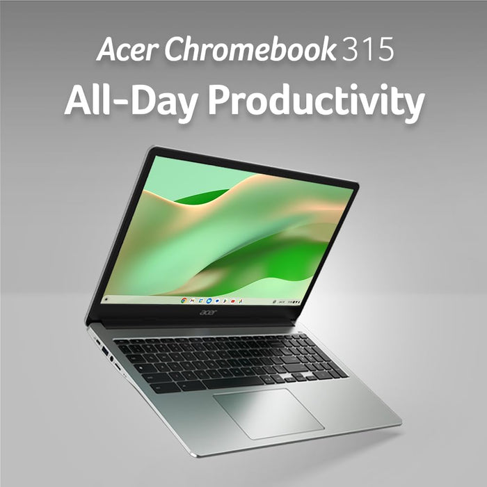 Acer Chromebook 315 (64GB, 4GB RAM) 15.6" HD Touchscreen Laptop CB315 (Silver)