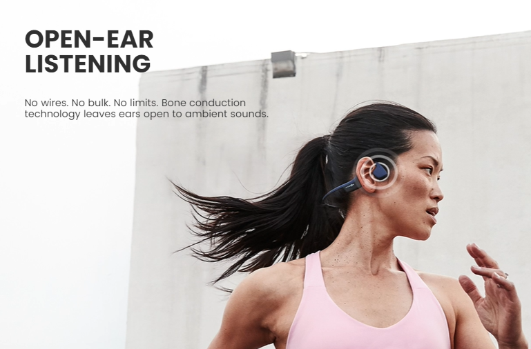 Auriculares inalámbricos Bluetooth de conducción ósea AfterShokz Air Open Ear AS650FG IP55