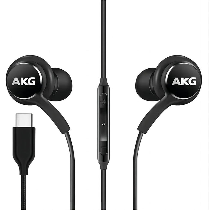 AKG Wired Earbuds Stereo Headphones W/ Microphone and Volume Remote Type-C Connector ()