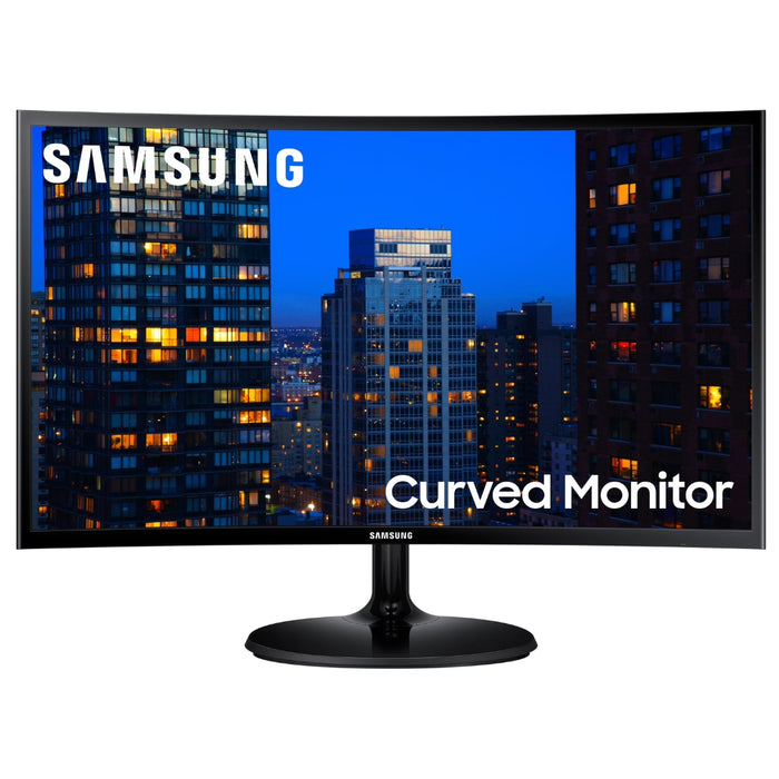 SAMSUNG 24" Curved FHD Monitor, 1080P, 60Hz, Ultra Slim, AMD FreeSync, US Model (Black)