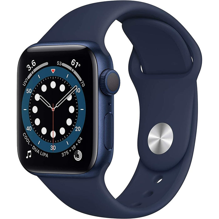 Apple Watch Series 6 (44mm, Wi-Fi, 4G LTE) 1.78" Fully Unlocked w/ Aluminum Case (Acceptable - Refurbished, Blue)