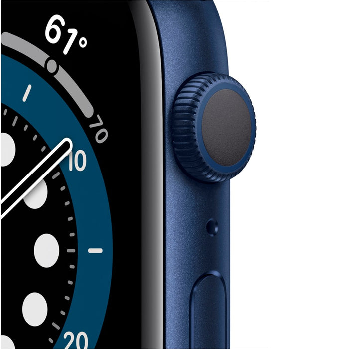 Apple Watch Series 6 (44mm, Wi-Fi, 4G LTE) 1.78" Fully Unlocked w/ Aluminum Case (Good - Refurbished, Blue)