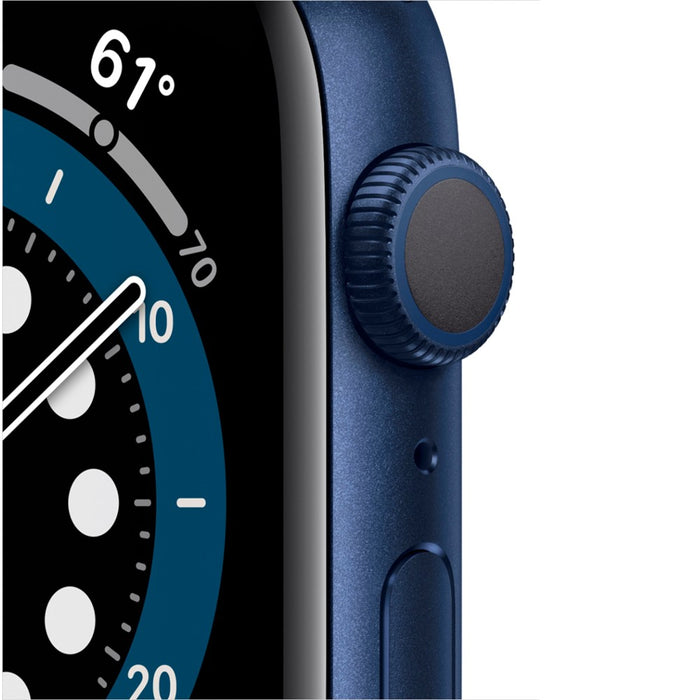 Apple Watch Series 6 (44mm, Wi-Fi, 4G LTE) 1.78" Fully Unlocked w/ Aluminum Case (Acceptable - Refurbished, Blue)