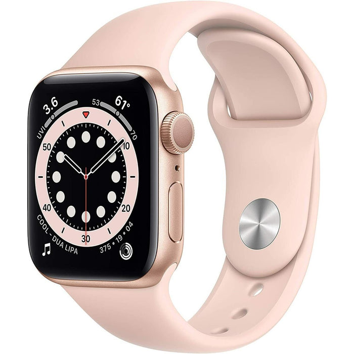 Apple Watch Series 6 (44mm, Wi-Fi, 4G LTE) 1.78" Fully Unlocked w/ Aluminum Case (Acceptable - Refurbished, Gold)