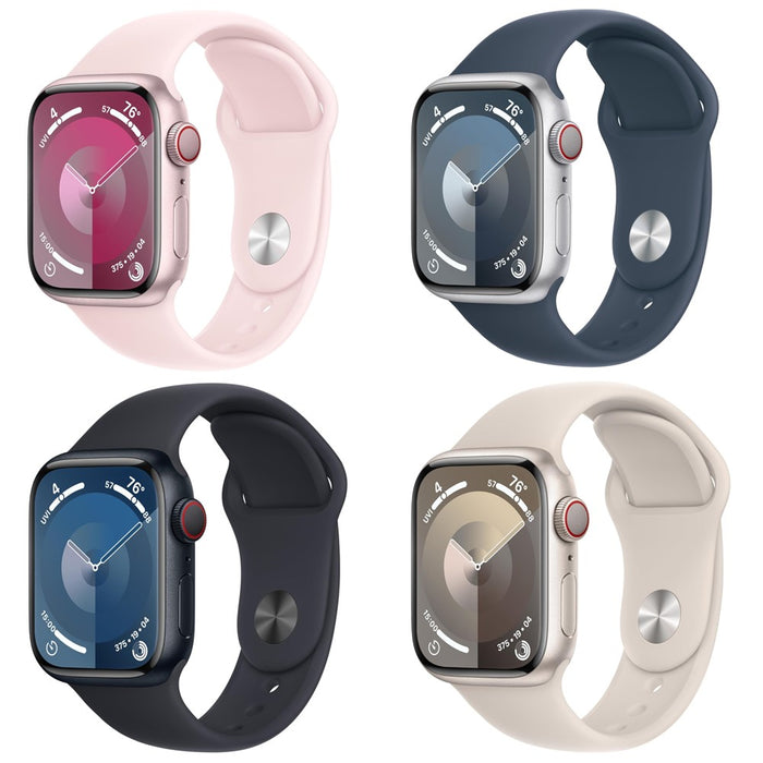 Apple Watch Series 9 (45 mm, GPS + Cellular) 1.9" completamente desbloqueado con caja de aluminio (excelente - reacondicionado)