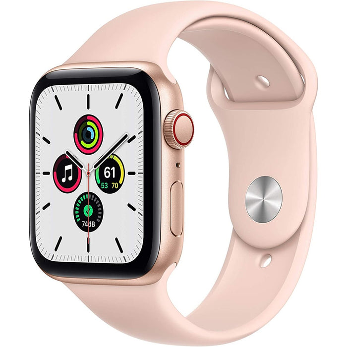 Apple Watch SE (44 mm, Wi-Fi, GPS + 4G LTE) 1,78" completamente desbloqueado con caja de aluminio (excelente - reacondicionado)