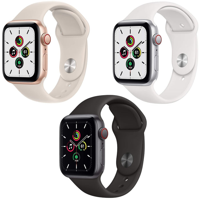 Apple Watch SE (40mm, Wi-Fi, GPS + 4G LTE) 1.57" Fully Unlocked w/ Aluminum Case (Excellent - Refurbished)