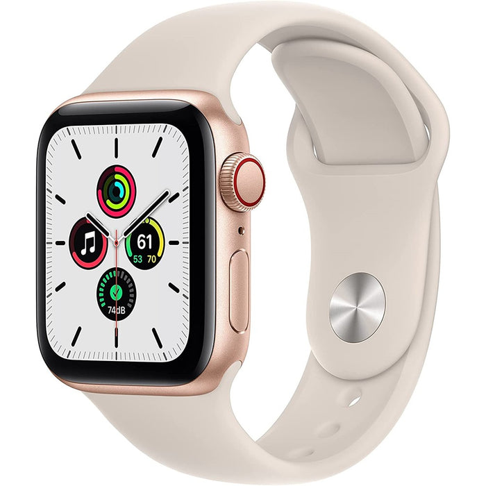 Apple Watch SE (40mm, Wi-Fi, GPS + 4G LTE) 1.57" Fully Unlocked w/ Aluminum Case (Excellent - Refurbished)