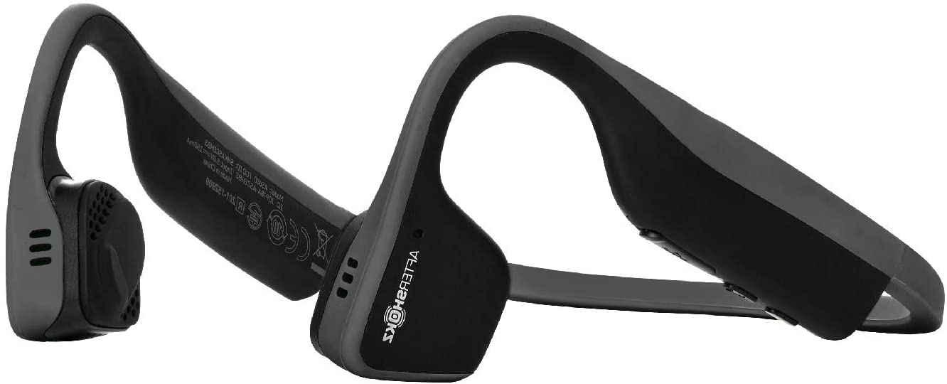 AfterShokz Titanium Open Ear Wireless Bone Conduction Headphones AS600 (Grey) (Excellent - Refurbished, Gray)