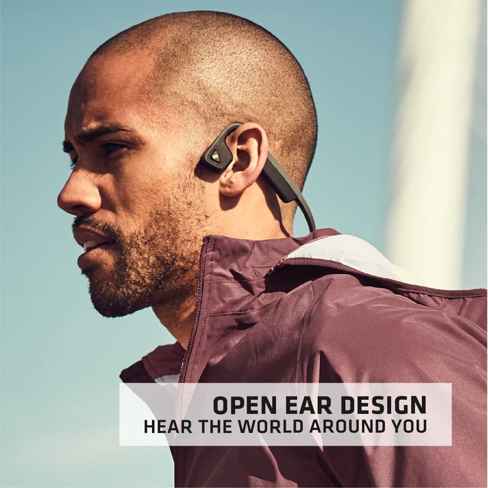 Auriculares de conducción ósea inalámbricos de oído abierto AfterShokz Titanium AS600 (gris) (Excelente - Reacondicionados, gris)