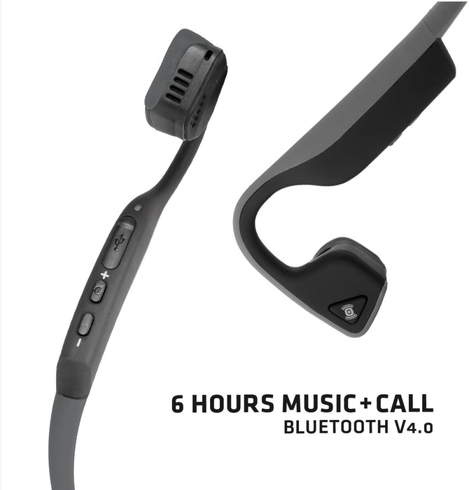 Auriculares de conducción ósea inalámbricos de oído abierto AfterShokz Titanium AS600 (gris) (Excelente - Reacondicionados, gris)