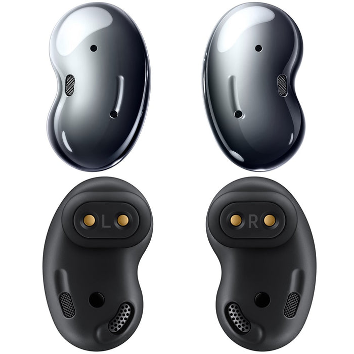 Auriculares inalámbricos Samsung Galaxy Buds Live SM-R180 con cancelación activa de ruido (modelos iOS y Android) (excelentes, reacondicionados, color negro místico)