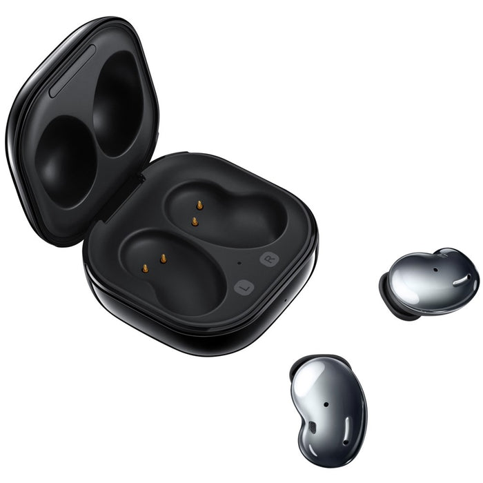 Auriculares inalámbricos Samsung Galaxy Buds Live SM-R180 con cancelación activa de ruido (modelos iOS y Android) (excelentes, reacondicionados, color negro místico)