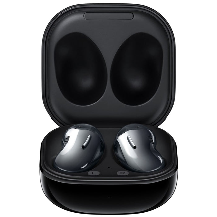 Auriculares inalámbricos Samsung Galaxy Buds Live SM-R180 con cancelación activa de ruido (modelos iOS y Android) (excelentes, reacondicionados, color negro místico)