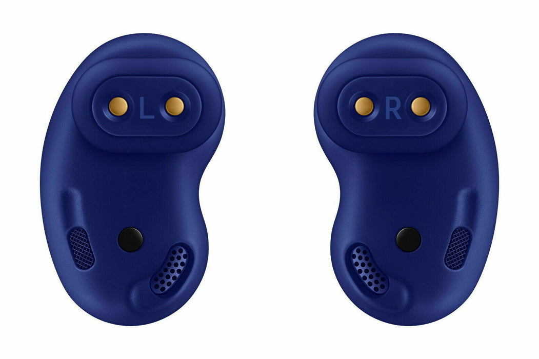 Auriculares inalámbricos Samsung Galaxy Buds Live SM-R180 con cancelación activa de ruido (modelos iOS y Android) (excelentes, reacondicionados, azul místico (edición limitada))