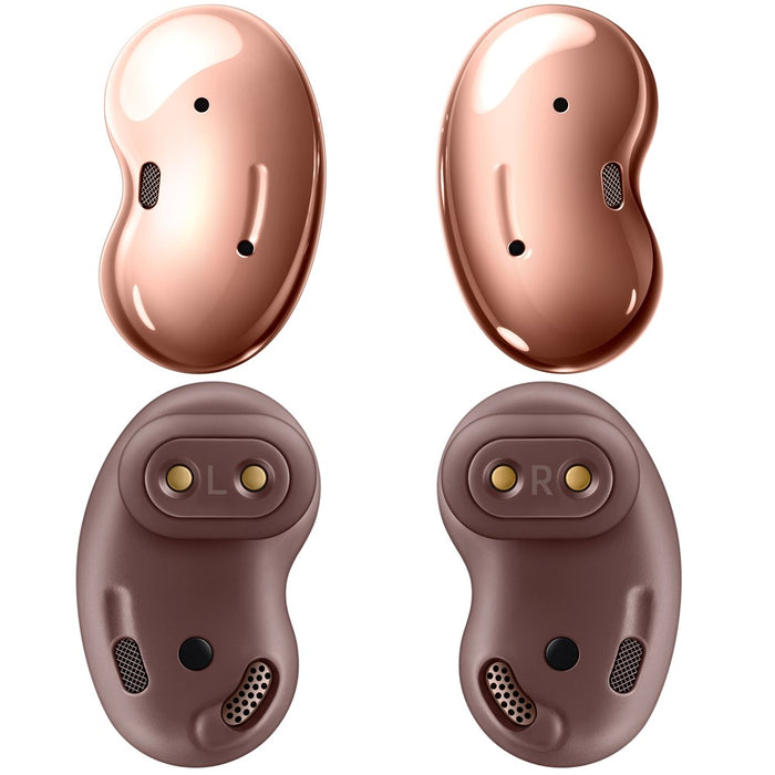 SAMSUNG Galaxy Buds Live SM-R180 Wireless Earbuds w/ ANC (iOS & Android Model) (Excellent - Refurbished, Mystic Bronze)