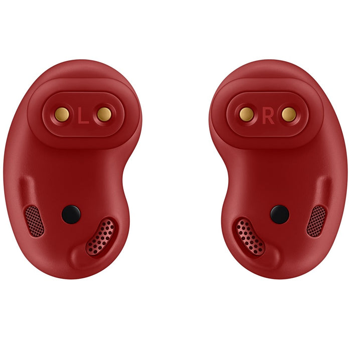 Auriculares inalámbricos Samsung Galaxy Buds Live SM-R180 con cancelación activa de ruido (modelos iOS y Android) (excelentes, reacondicionados, Mystic Red (edición limitada))