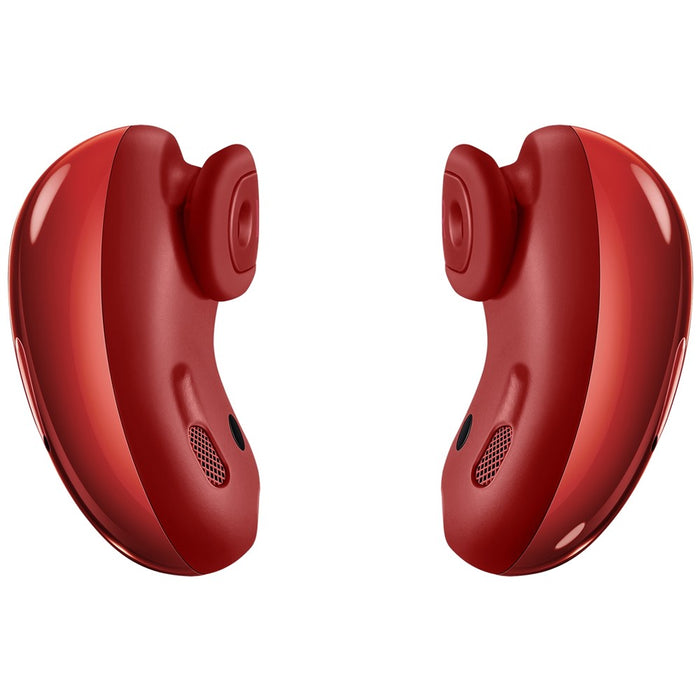 Auriculares inalámbricos Samsung Galaxy Buds Live SM-R180 con cancelación activa de ruido (modelos iOS y Android) (excelentes, reacondicionados, Mystic Red (edición limitada))