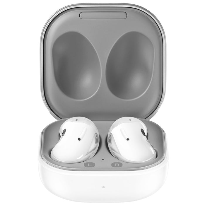 Auriculares inalámbricos Samsung Galaxy Buds Live SM-R180 con cancelación activa de ruido (modelos iOS y Android) (excelentes, reacondicionados, blanco místico)