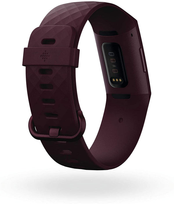 Rastreador de actividad física avanzado Fitbit Charge 4 con GPS integrado, Fitbit Pay (rosa) (Excelente, reacondicionado, negro)