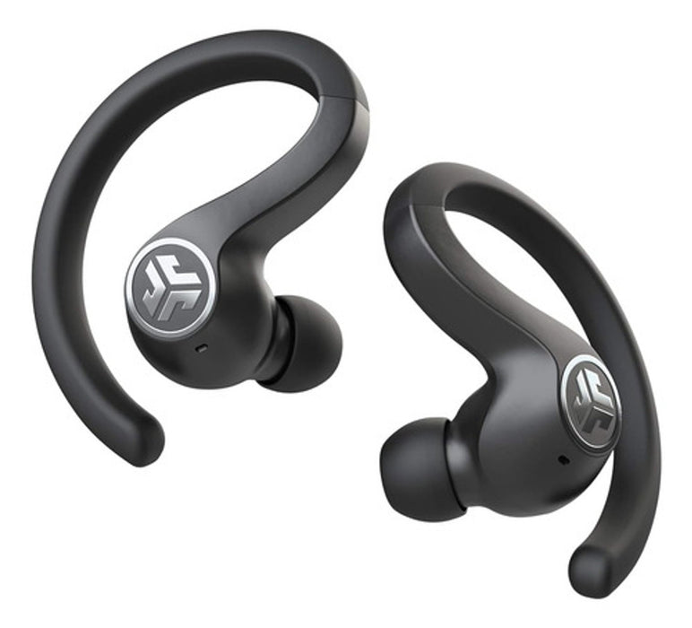 JLab JBuds Air Sport | Gen 3 Wireless Bluetooth Sweatproof Earhook Earbuds (Silver)