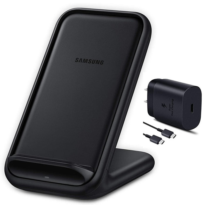 SAMSUNG Wireless Fast Charging 2.0 Stand w/ 25W Wall Charger Qi Enabled US Model (Black)