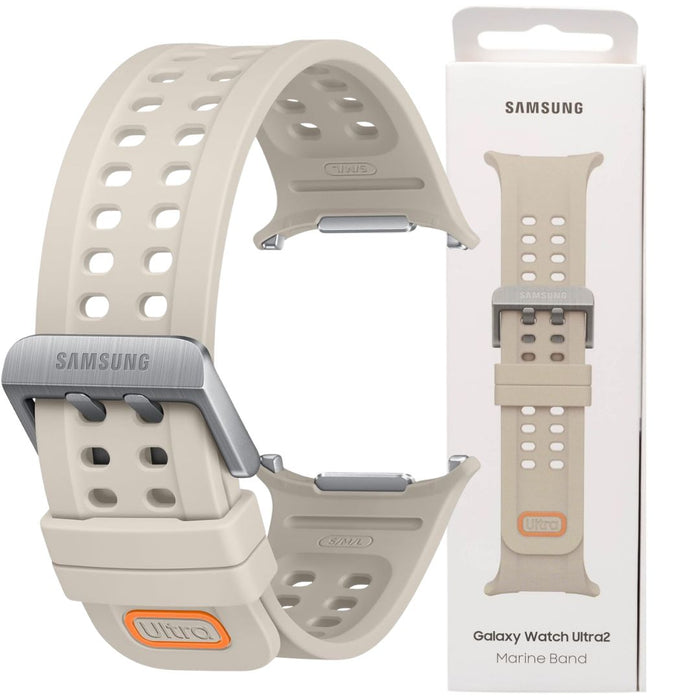 Samsung Genuine Galaxy Watch Ultra2 Marine Band 2026 w/ Titanium Buckle (Mocha)