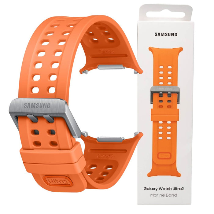 Samsung Genuine Galaxy Watch Ultra2 Marine Band 2026 w/ Titanium Buckle (Orange)