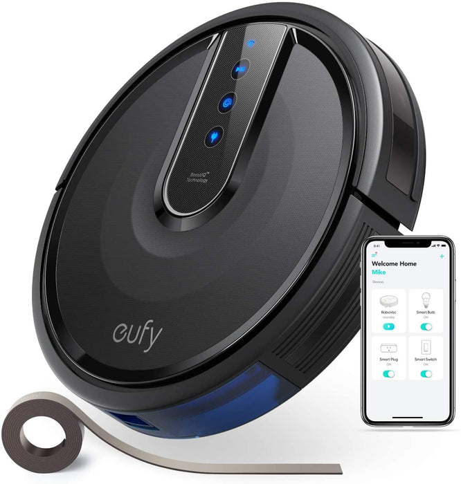 Aspiradora inteligente ultradelgada Eufy RoboVac 35C con WiFi y control por aplicación para mascotas (negra)