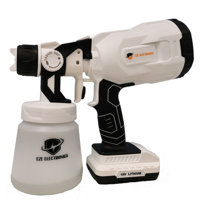 EZE Electronics Multi-Function Spray Gun Cordless Portable Handheld Disinfection (Black and White)