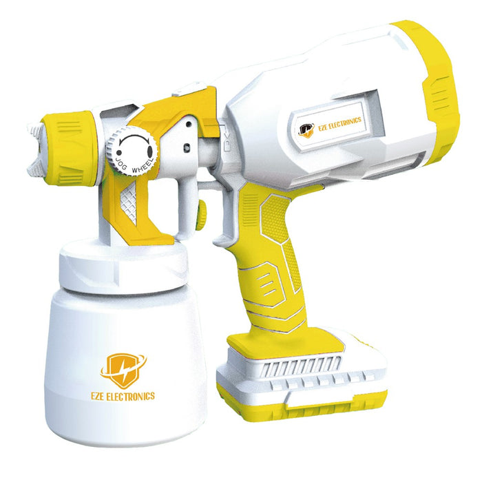 EZE Electronics Multi-Function Spray Gun Cordless Portable Handheld Disinfection (Yellow and White)