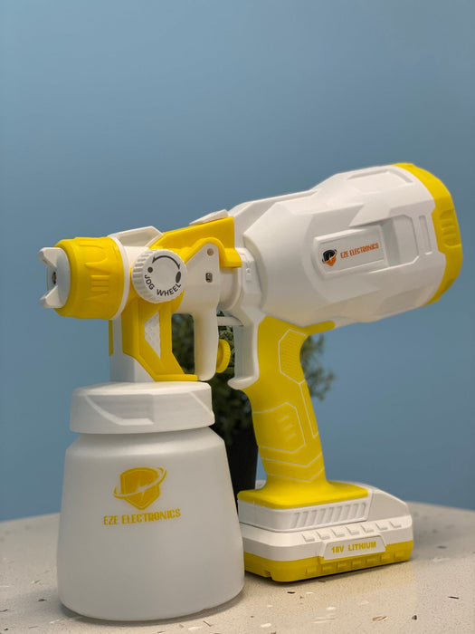 EZE Electronics Multi-Function Spray Gun Cordless Portable Handheld Disinfection (Yellow and White)