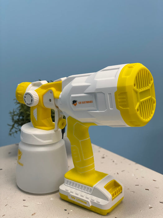 EZE Electronics Multi-Function Spray Gun Cordless Portable Handheld Disinfection (Yellow and White)