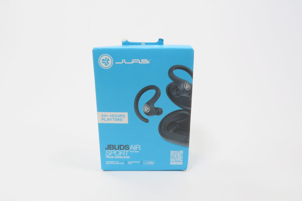 JLab JBuds Air Sport | Gen 3 Wireless Bluetooth Sweatproof Earhook Earbuds (Renewed | Like New, Silver)