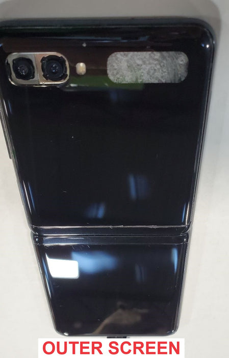 Samsung Galaxy Z Flip (256GB, 8GB) 6.7" AT&T UL GSM F700U/DS BLACK - FOR PARTS (For Parts Only / Not Working, Mirror black)