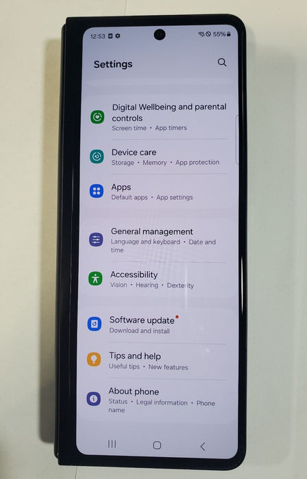 SAMSUNG, Galaxy Z Fold3 5G (512GB, 12GB) 7.6" Factory Unlocked GSM/CDMA F926U, INNER LCD HAS A VERTIAL LINE AND TOUCH RIGHT SIDE DOES NOT WORK (Acceptable - Refurbished, Phantom Black)