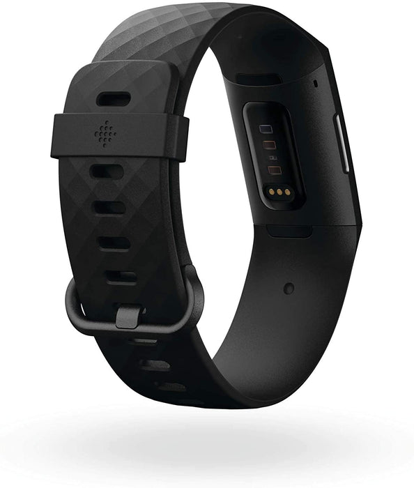 Rastreador de actividad física avanzado Fitbit Charge 4 con GPS integrado, Fitbit Pay (negro) (Excelente, reacondicionado, negro)